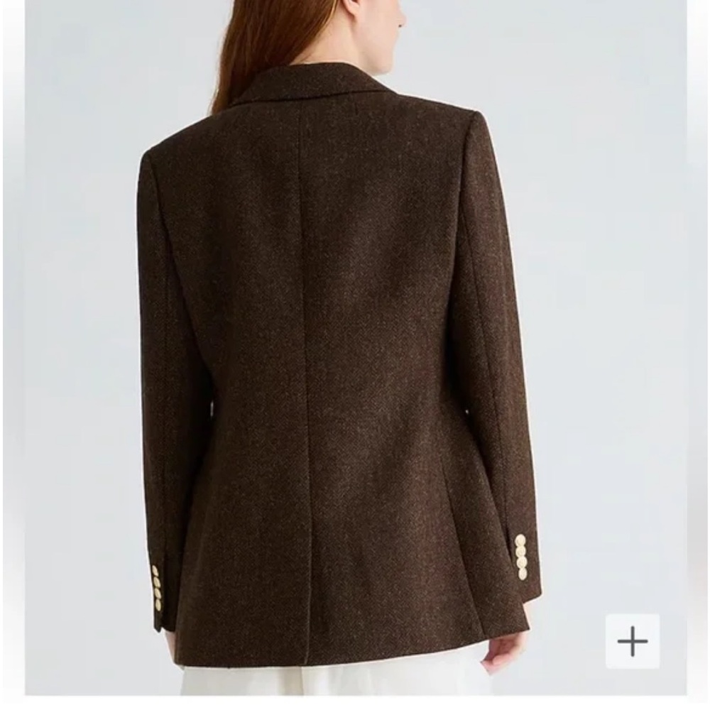 J. Crew Willa blazer in brown herringbone BU022 wool jacket - Picture 2 of 7